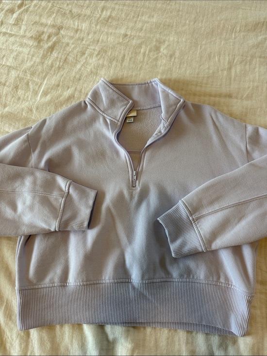 a new day Tops - Women’s Quarter-Zip Pullover Sweater in Light Lavender